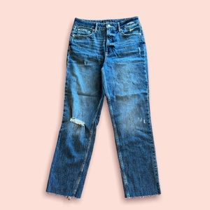 NWOT Free Assembly Super High Rise Straight Jeans, size 10.